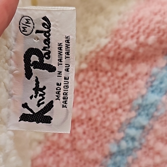 Vintage Soft Girl Pastels Eclectic Grandpa Knubby Pastel Sleeveless Top, Med - Picture 8 of 11